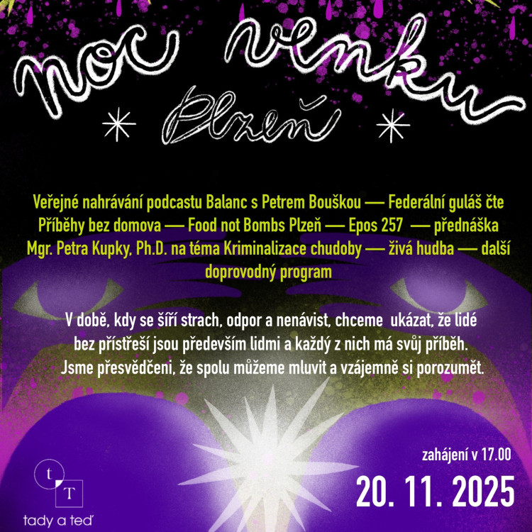Noc venku Plzeň