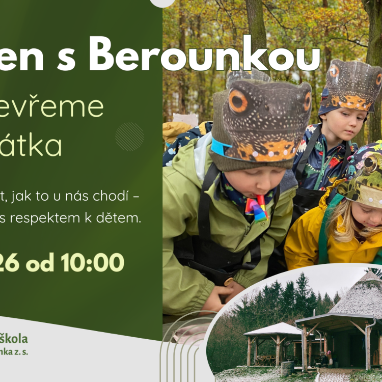 Lesní mateřská škola Berounka v Druztové zve na Den otevřených vrátek