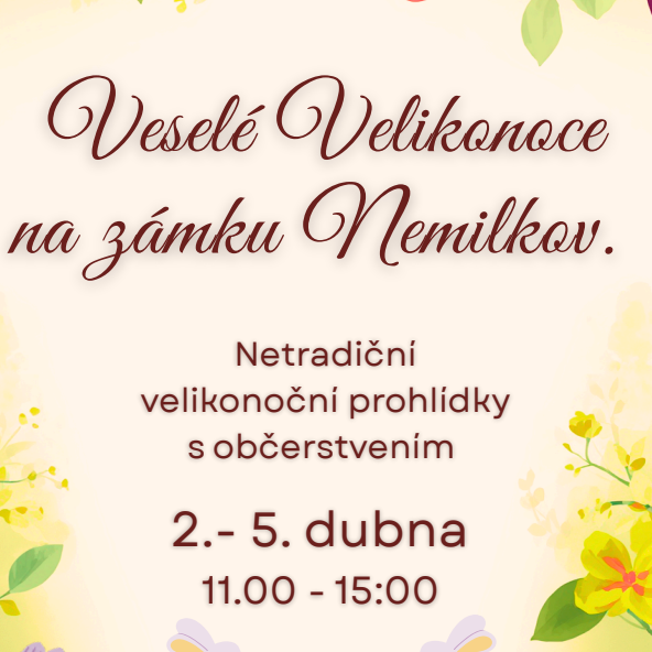 Netradiční velikonoční prohlídky zámku Nemilkov