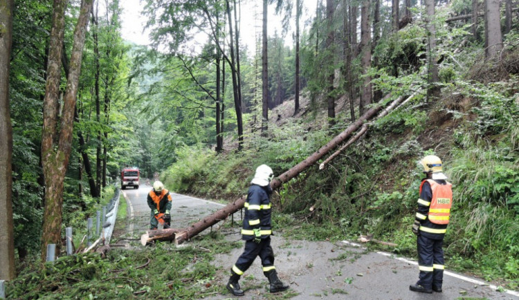 V Plzeňském kraji je 700 domácností bez proudu, padaly stromy