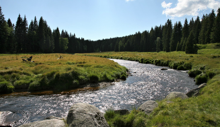 Šumavská krajina nedaleko od Modravy