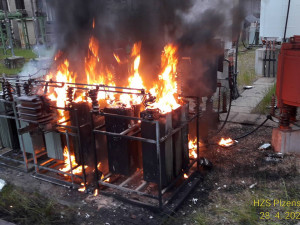 V objektu Železáren Hrádek hořela ráno trafostanice, škoda za 1,5 milionu korun