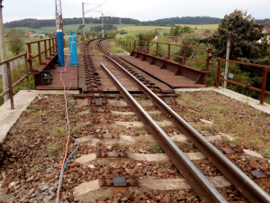 Demontáž starého železničního mostu v Dentíně u Klatov