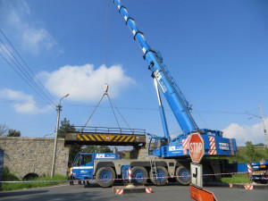 Demontáž starého železničního mostu v Dentíně u Klatov