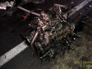 nehoda se stala ve směru od obce Vejprnice směrem na obec Tlučná