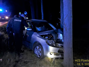 Po hádce s přítelem ukončila totálně zpitá řidička svoji jízdu nárazem do stromu