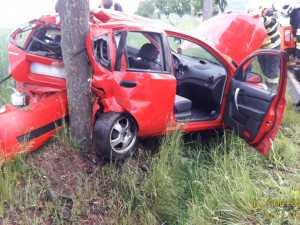 Nehoda u obce Dobřív