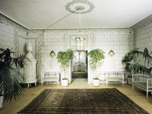 vstupní hala na zámku Kozel