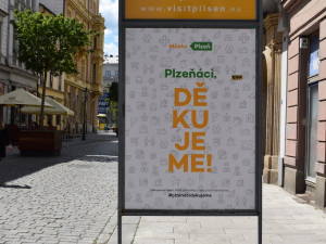 V nové kampani děkuje město Plzeň svým občanům za pomoc v boji proti koronaviru