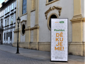 V nové kampani děkuje město Plzeň svým občanům za pomoc v boji proti koronaviru
