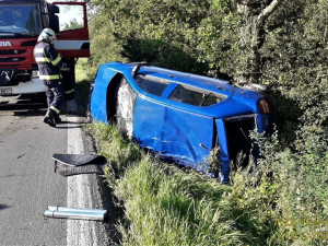 Tento vůz havaroval u Starého Plzence