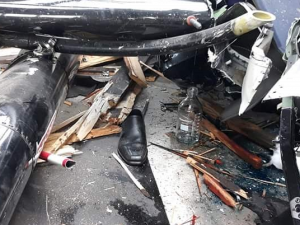 trosky havarovaného stroje