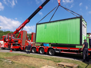 Odběrové místo v Domažlické nemocnici skončilo činnost, zmizel symbol pandemie