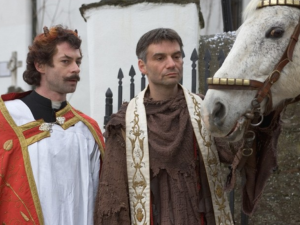 Jiří Dvořák a Ivan Trojan v pohádce Anděl Páně