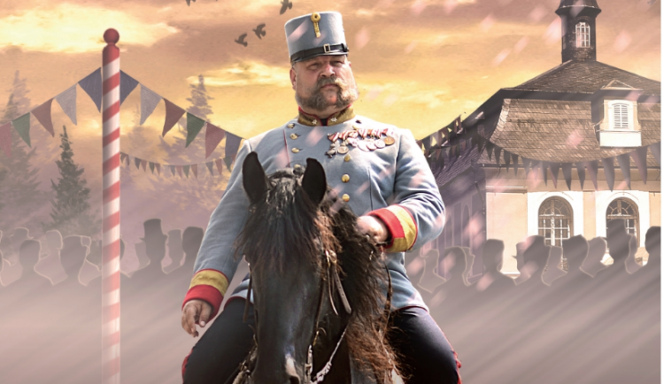 Plukovník Schleiss z 35.pěšího pluku přijíždí blahopřát hraběti