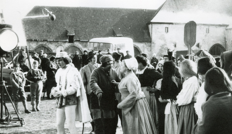 Natáčení na hradě Švihov 1973