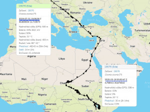 Takto vypadalo putování čápa Edy