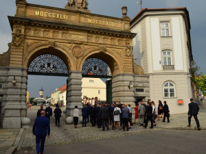 Ministra doprovázela početná delegace