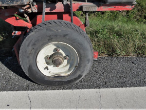 Náraz poškodil kolo frézy