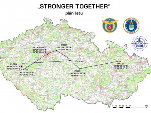 Mapa plánovaného přeletu