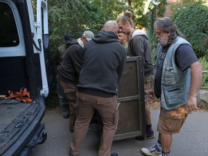 Nakládání lva v plzeňské zoo