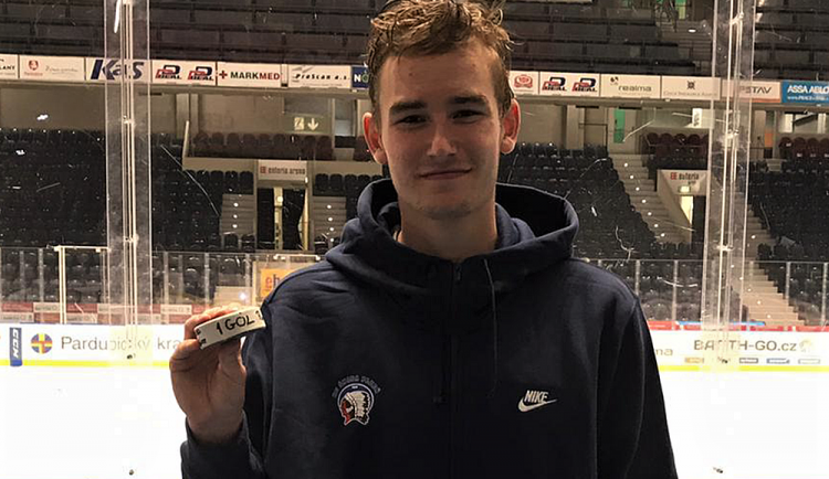 Premiérový gól v hokejové extralize si připsal šestnáctiletý Plzeňák David Jiříček