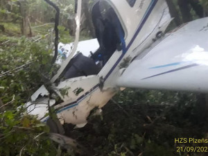 Pilot ultralightu havaroval večer na Tachovsku, vrtulník letecké záchranky ho transportoval do nemocnice