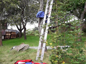 Nešťastník spadl z tohoto žebříku