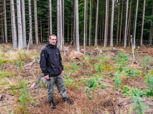 Jeden ze zachránců jelena