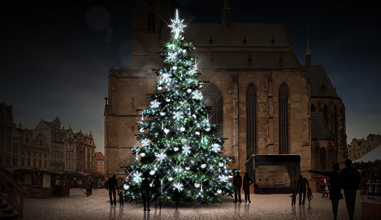 Plzeňané si vybrali v anketě tuto variantu výzdoby pro letošní vánoční strom