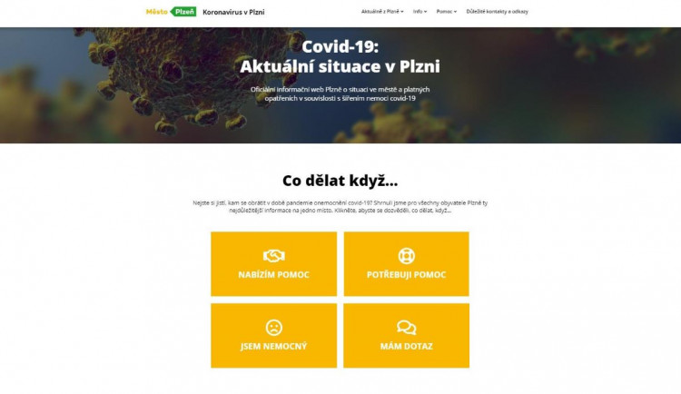 Magistrát spustil svůj oficiální informační web o koronaviru