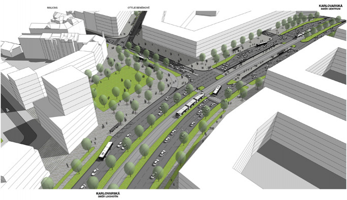 Takto by mělo po přestavbě vypadat území dnešního Rondelu