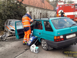 Dva osobáky se srazily v Plzni na Bílé Hoře