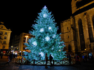 Rozsvícení vánočního stromu sledovaly na náměstí stovky Plzeňanů, ulice už brázdí vánoční tramvaj