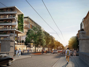 Takto by měla vypadat nová zástavba na území po zbouraném DK Inwest