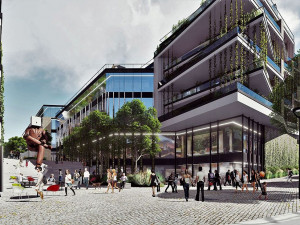 Takto by měla vypadat nová zástavba na území po zbouraném DK Inwest