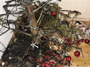 Od prskavky vzplál v Plzni vánoční stromek, požár se pak rozšířil na zařízení bytu