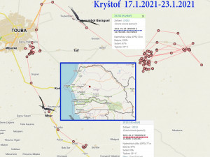 V těchto místech se Kryštof aktuálně nejčastěji nachází