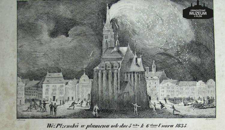 Před 186 lety způsobil blesk požár plzeňského chrámu sv. Bartoloměje