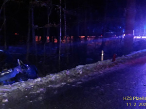 Nehoda čtyř vozů u Horní Břízy