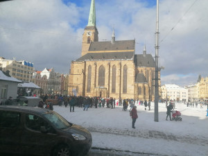 Klasická ZOO má zavřeno u té z ledových soch na náměstí se tísní davy lidí