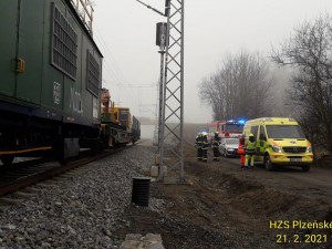 Zaměstnance ČD zasáhl při práci na nádraží elektrický proud, utrpěl rozsáhlé popáleniny