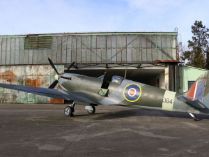 Spitfire TE184 v novém továrním markingu z Castle Bromwich na počest slavného československého stíhače 313. Squadrony a pozdějšího zalétávače 1287 vyrobených Spitfirů Václava Jíchy