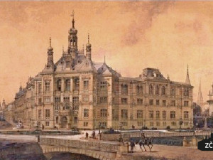 Původní Škorpilův návrh muzejní budovy z roku 1895