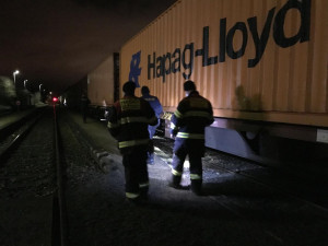 Velké manévry u nákladního vlaku z východní Evropy, policisté pátrali po migrantech