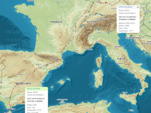 Část cesty Kryštofa domů do Česka