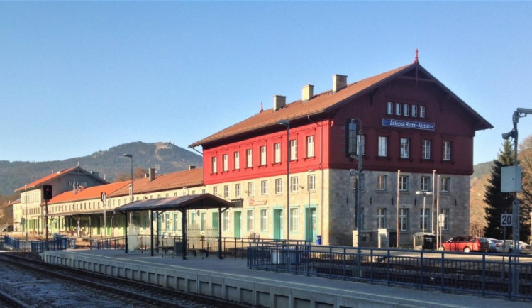 Společné česko-německé nádraží Železná Ruda - Alžbětín