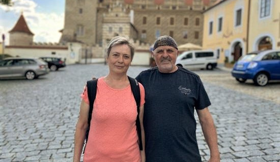 Marie Lindauerová s manželem na výletě