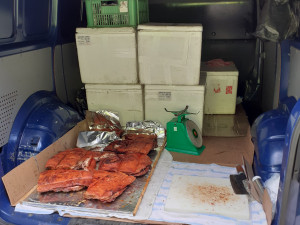 Vietnamec v horku převážel 200 kilo masa, chladící zařízení v autě neměl
