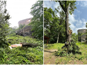 Takto úřadovala bouře u zříceniny Vlčtejn